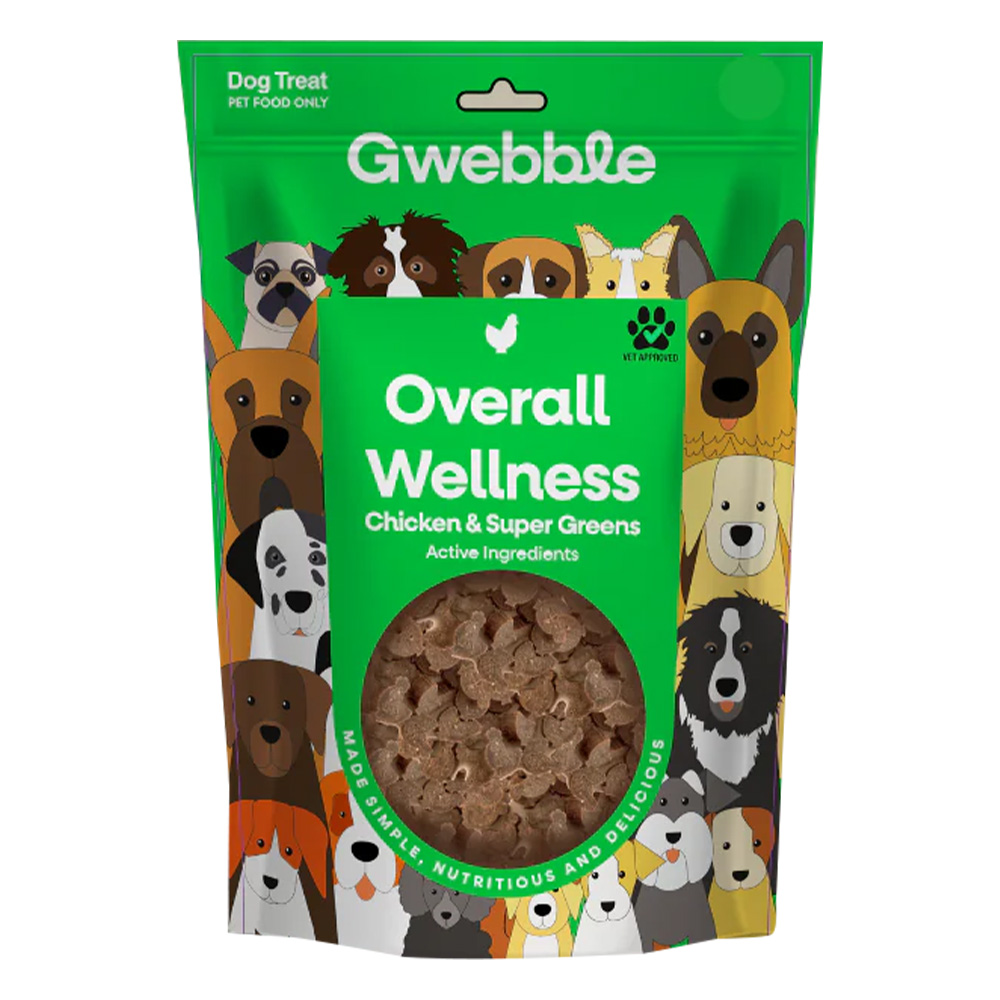 Gwebble Overall Wellness Super Greens Dog Treats for Dogs